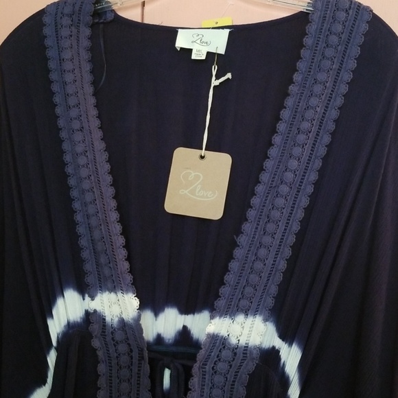 BOHO NAVY DUSTER - Picture 3 of 4